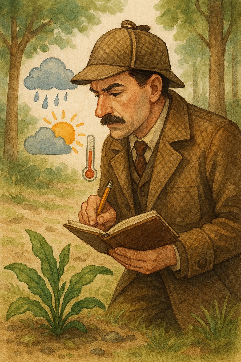 Cientista coletando dados